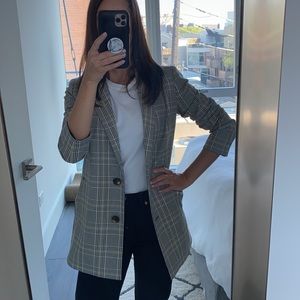 Madewell Plaid Oversized Blazer